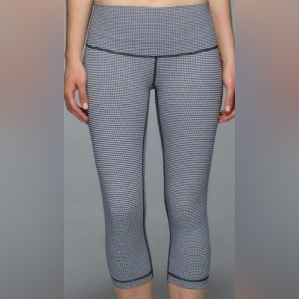 Lululemon Wonder Under Inkwell Gingham Leggings size  10